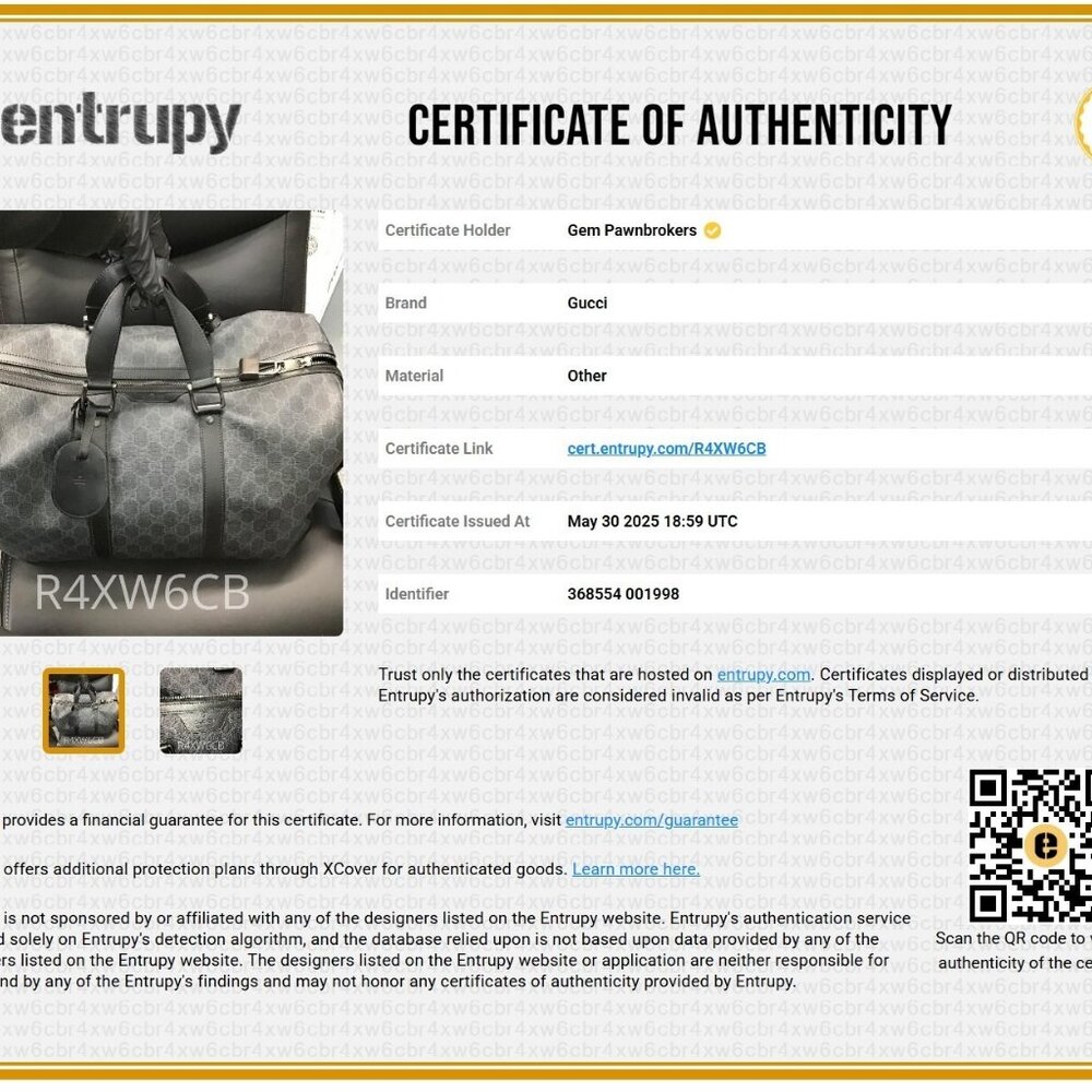 Gucci GG Supreme Monogram Medium Carry-On Duffle Bag - Black/Grey - Picture 2 of 16